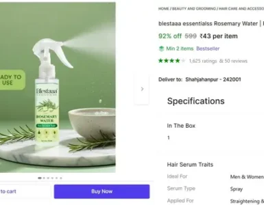 Rosemary Water Spray, 100ml @ ₹43 4 rosemary water spray 100ml 43