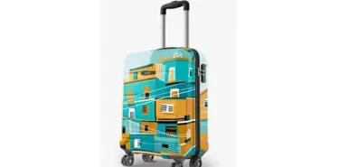 safari oasis trolley bag cabin size 55 cms printed hard side travel bag for