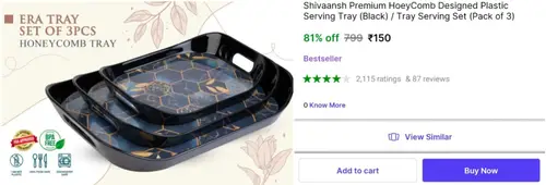 serving tray set of 3 at 150