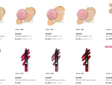 sugar cosmetics products from 224