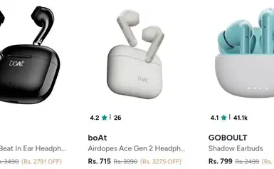 Top Brand Earbuds From ₹699 3 top brand earbuds from 699