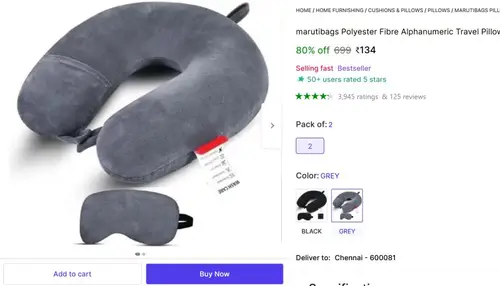 travel neck pillow set of 2 134