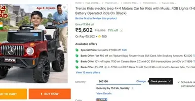 trenzo kids electric jeep 44 5602