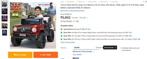 trenzo kids electric jeep 44 5602