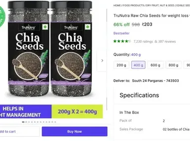 trunutra raw chia seeds 800gm 203