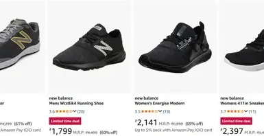 upto 72 off on new balance shoes