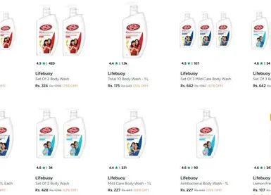 upto 75 off on lifebuoy bodywash