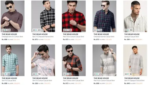 upto 75 off on the bear house clothing