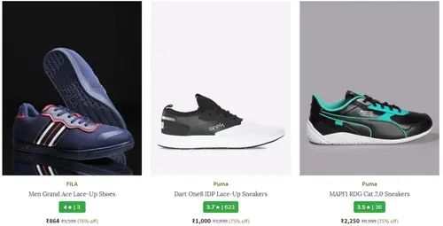 upto 76 off on top branded shoes