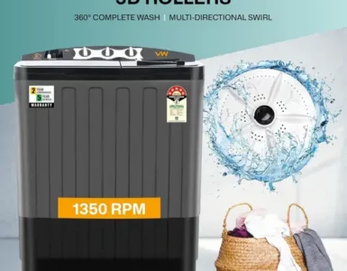 vw 75kg 5 star semi automatic top load washing machine at 6899