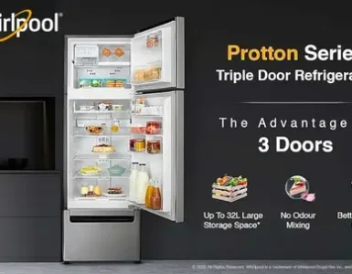 whirlpool 270l frost free triple door refrigerator at 24490