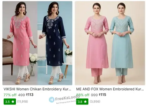 women chikan embroidery kurta