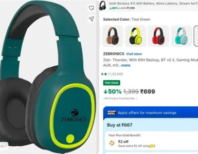Zebronics BT Headphone at ₹699 4 zebronics bt headphone at 699
