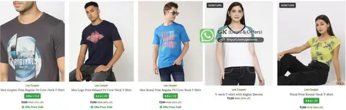 ajio loot 70 80 off on lee cooper clothing