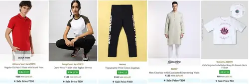 ajio loot flat 80 off on azorte clothing