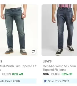 ajio loot upto 86 off on levis clothing
