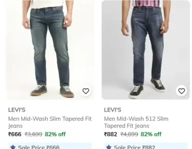 ajio loot upto 86 off on levis clothing