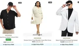 ajio loot upto 92 off on asos design clothing