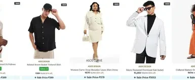ajio loot upto 92 off on asos design clothing