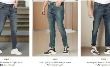 ajio upto 85 off on mens branded jeans