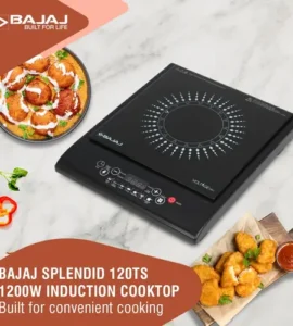 bajaj 1200 watts tempered glass induction 1799