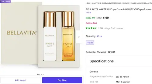 bellavita perfume pack of 2 169