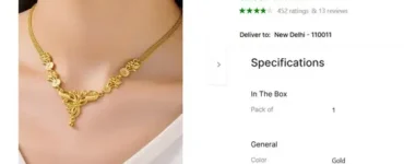 brass plated brass necklace 96