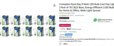 crompton 9w led bulb pack of 10 441