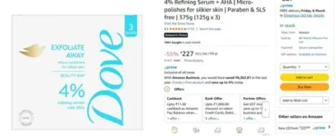 dove exfoliate away serum beauty bar 125g x 3 224
