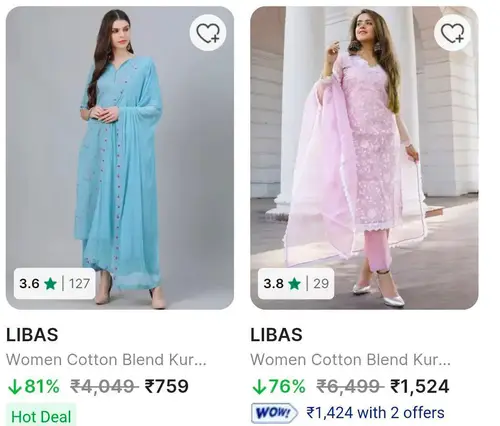 flipkart massive price drop on top women ethnic brands