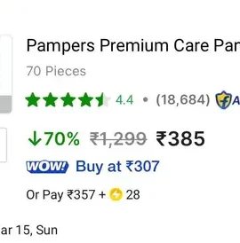 grab upto 72 off on pampers premium baby diapers