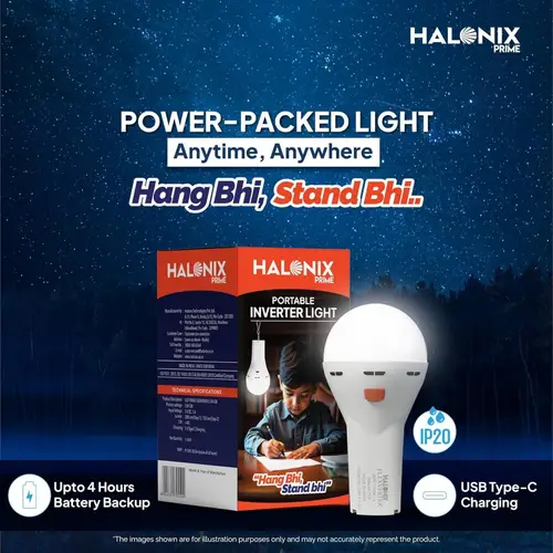 halonix 5w portable led torch bulb 2 in 1 hanging lantern 255