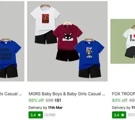 kids combo sets from 81