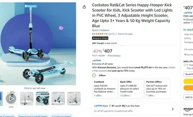 loot cockatoo kick scooter 407