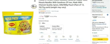 maggi 2 minute instant noodles pack of 12 139