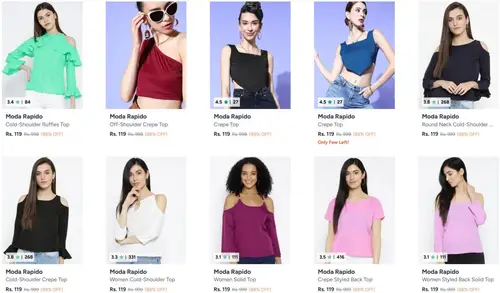 moda rapido under 199