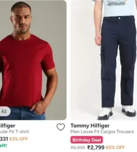 myntra 50 63 off on tommy hilfiger clothing premium brand