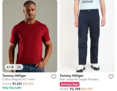 myntra 50 63 off on tommy hilfiger clothing premium brand