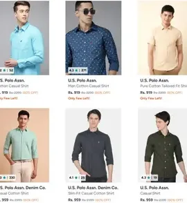 myntra flat 60 65 off on us polo assn mens clothing