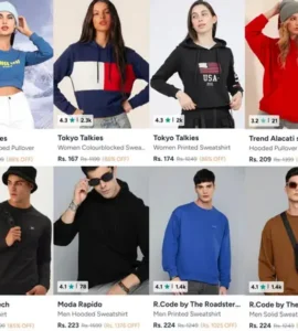 myntra loot sweatshirts from 167