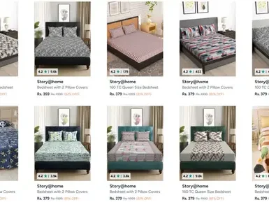 Myntra : Premium Double Bedsheets Starts @359. 2 myntra premium double bedsheets starts 359