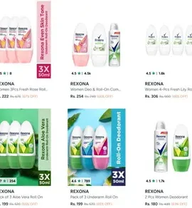 myntra upto 68 off on rexona deodorants roll on