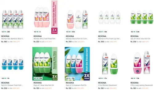 myntra upto 68 off on rexona deodorants roll on