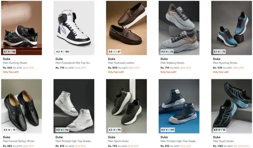 myntra upto 70 off on duke mens clothing