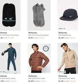 myntra upto 80 off on performax clothing