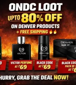 ondc loot upto 80 off on denver products free shipping