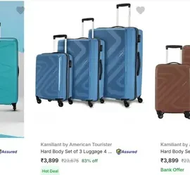 pack of 3 american tourister suitcases 3899 card discount