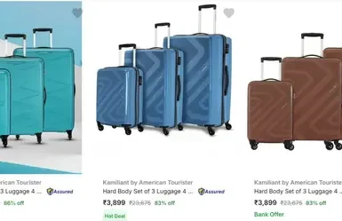 pack of 3 american tourister suitcases 3899 card discount