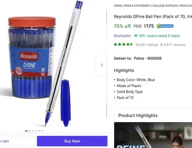 (Pack of 70) Reynolds Ball Pens @ ₹175 2 pack of 70 reynolds ball pens 175