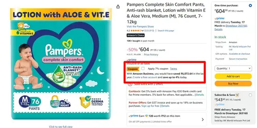 pampers comfort pant m 76 count 562